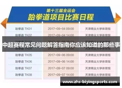 中超赛程常见问题解答指南你应该知道的那些事